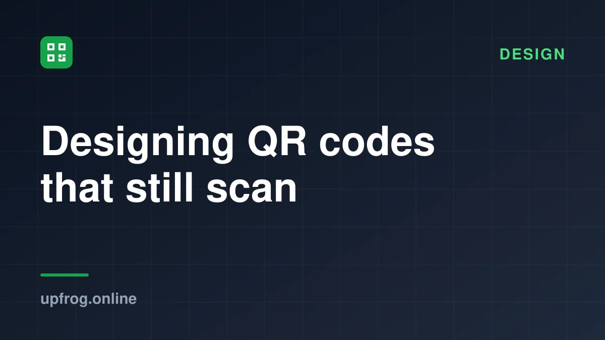 Designing QR codes that still scan. Design.