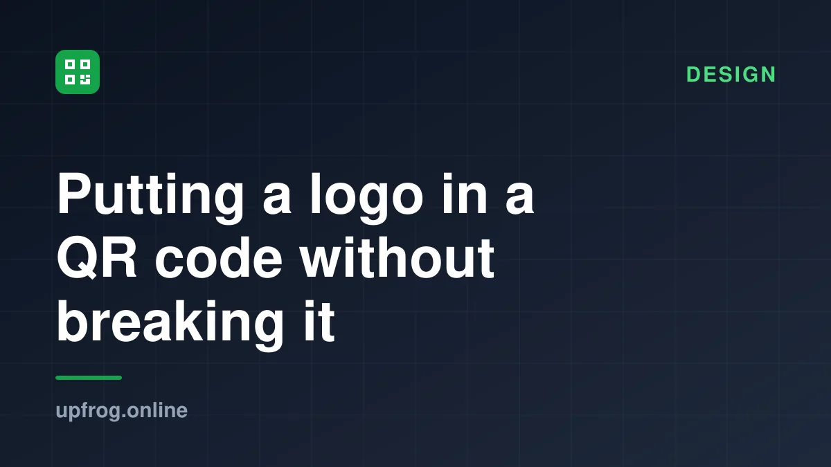 Putting a logo in a QR code without breaking it. Design.