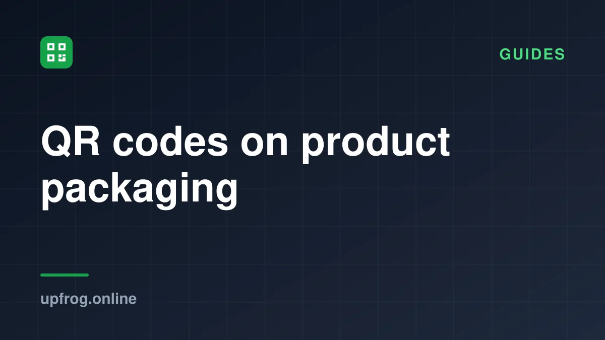 QR codes on product packaging. Guides.