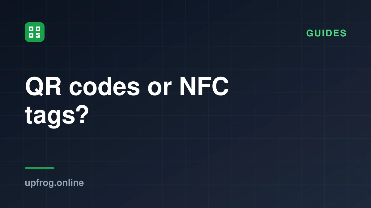 QR codes or NFC tags?. Guides.